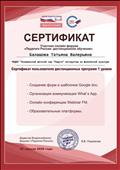 Сертификат участника онлайн форума "Образовательные платформы" Сертификат участника онлайн форума "Образовательные платформы"